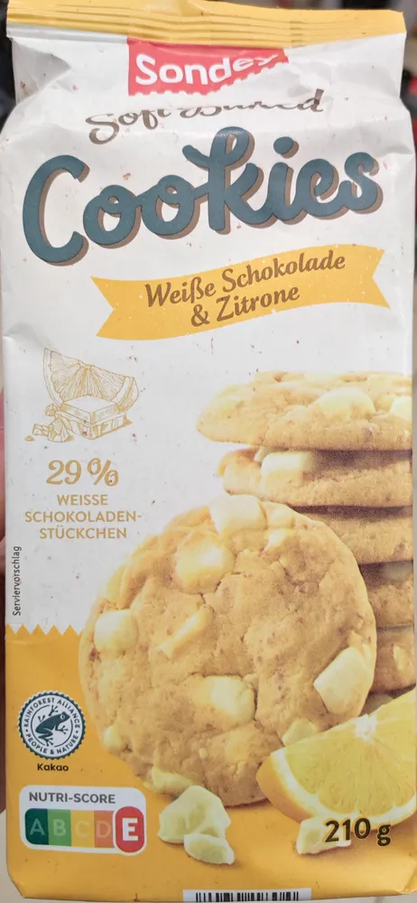 Soft baked cookies Weiße Schokolade & Zitrone