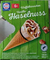 Waffelhörnchen Vanille-Haselnuss