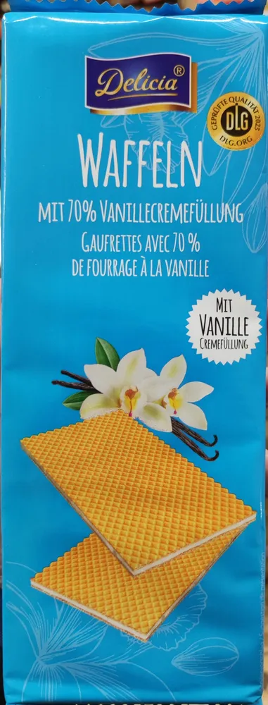Waffeln 70% Vanillecremefülling