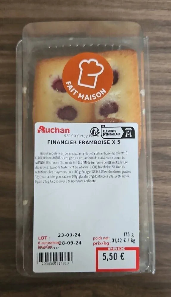 Financiers framboise