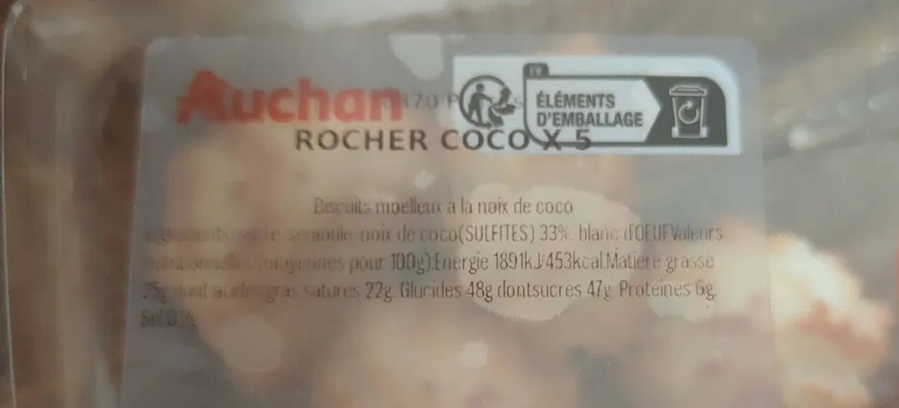 Rocher coco Auchan