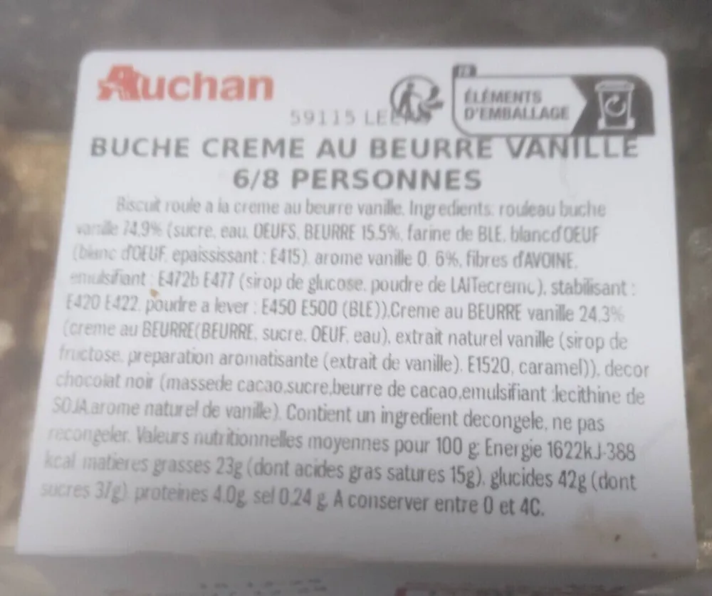 Gâteau au beurre vanille