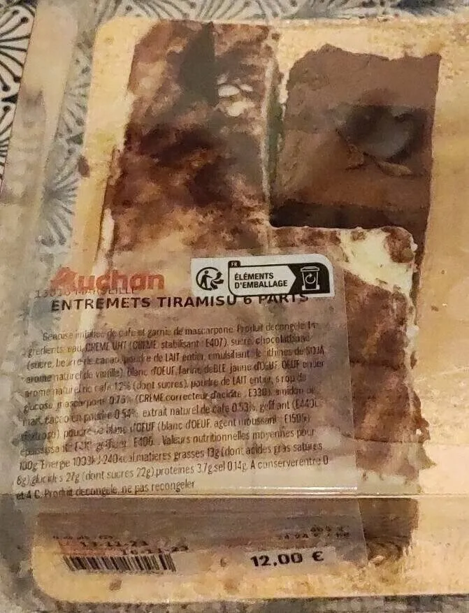 Entremets tiramisu 6 parts