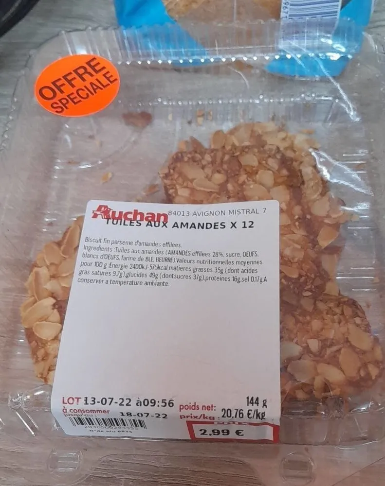 Tuiles aux amandes