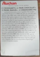 Croissant pain chocolat pain raisin chausson au pommes
