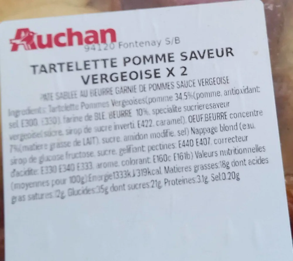 Tartelette pomme saveur vergeoise