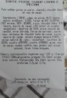 Tarte poire sirop d'érable pecan