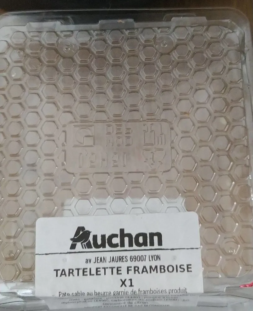 Tartelettes framboise Auchan