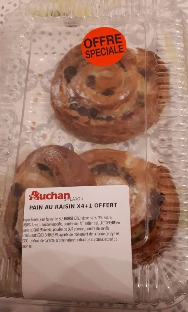Pain aux raisins x4+1