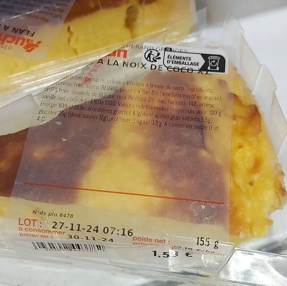Flan coco Auchan