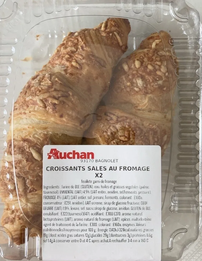 Croissants salés au fromage