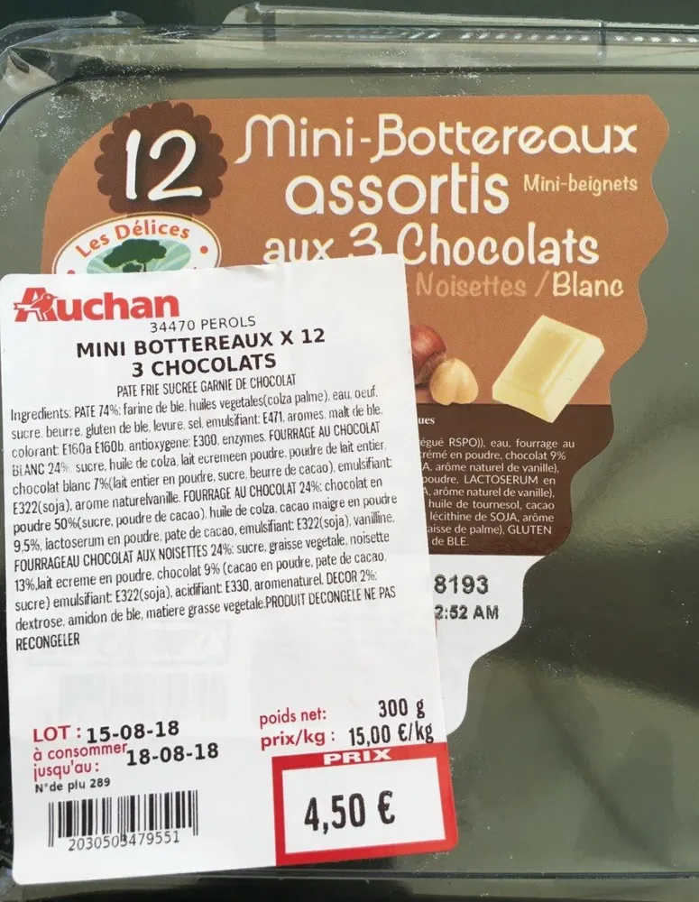 Mini bottereaux 3 chocolats