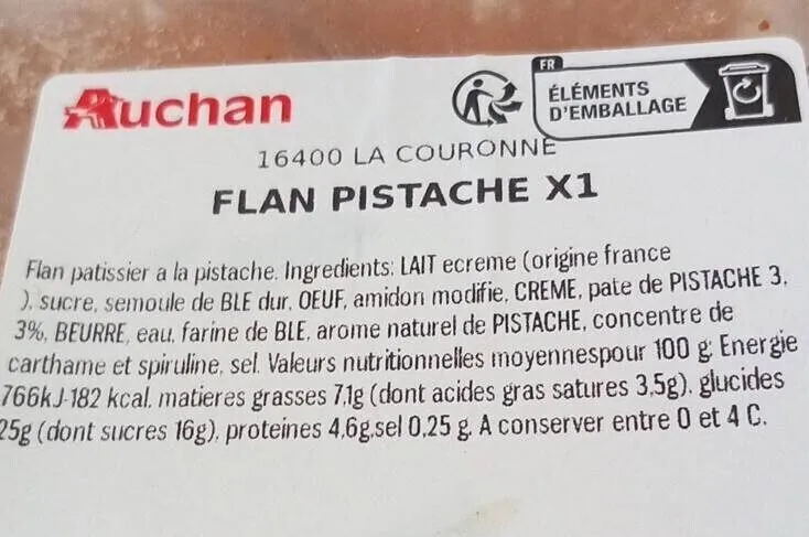 Flan pistache