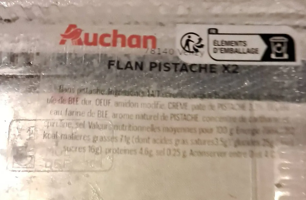 Flan pistache