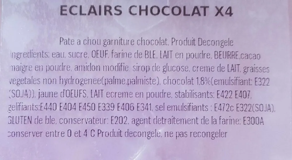 Éclairs Chocolat  x4