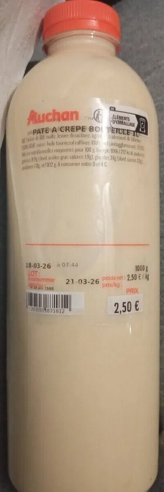 Pâte à crêpes bouteille 1 L