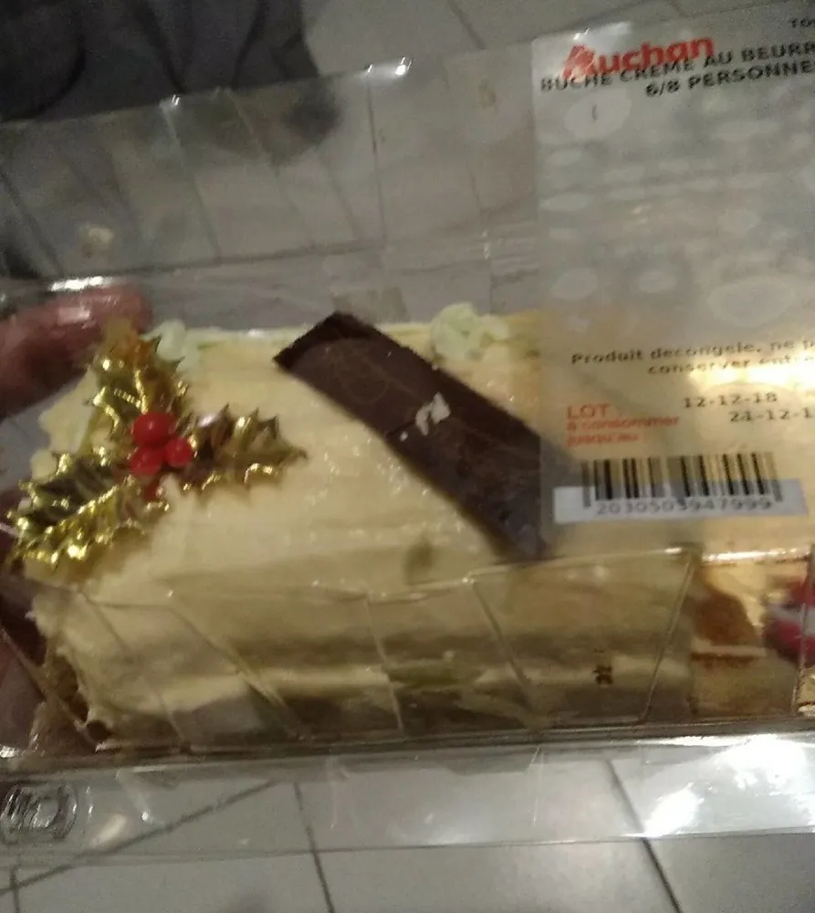 Buche crème au beurre vanille