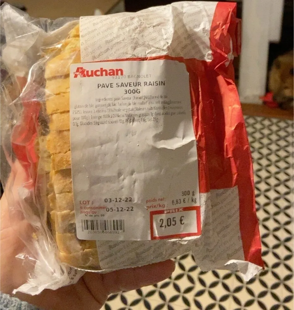 Pavé saveur raisins