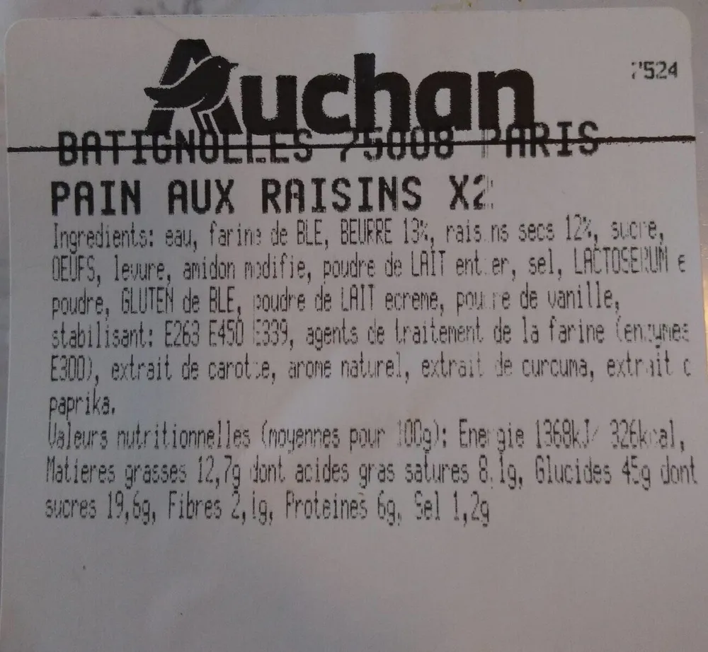 Pains aux raisins