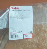 Crêpes nature sucrées x 2