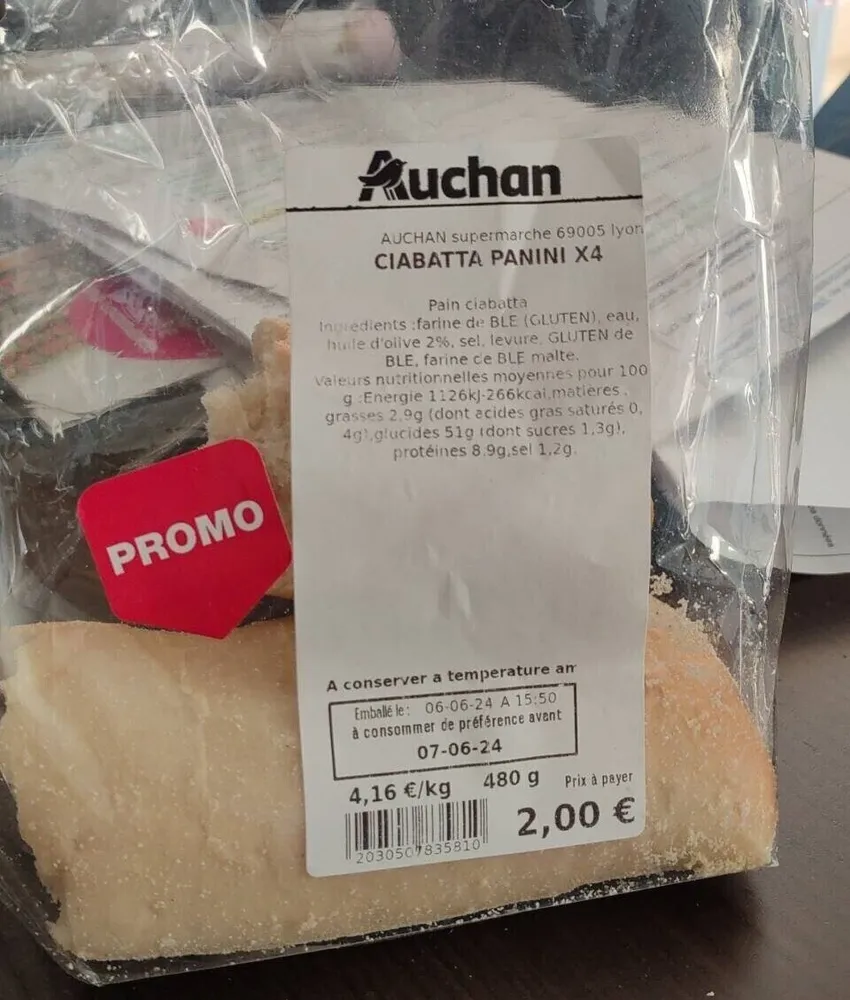 Ciabatta panini ×4