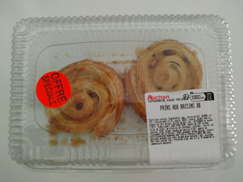 Pains aux raisins x 6