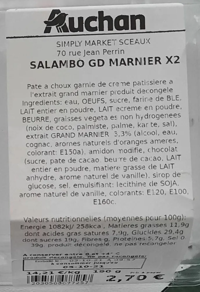 Salambo gd marnier x2