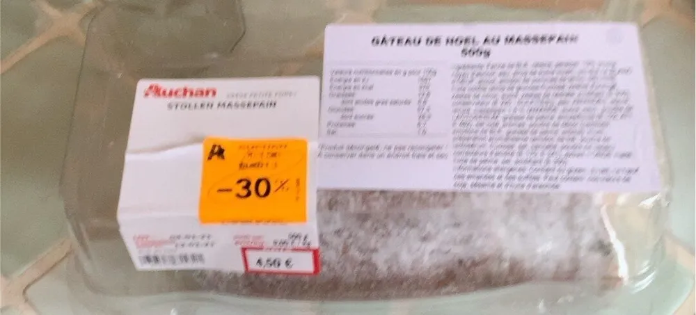 Gateau de noel au massepain