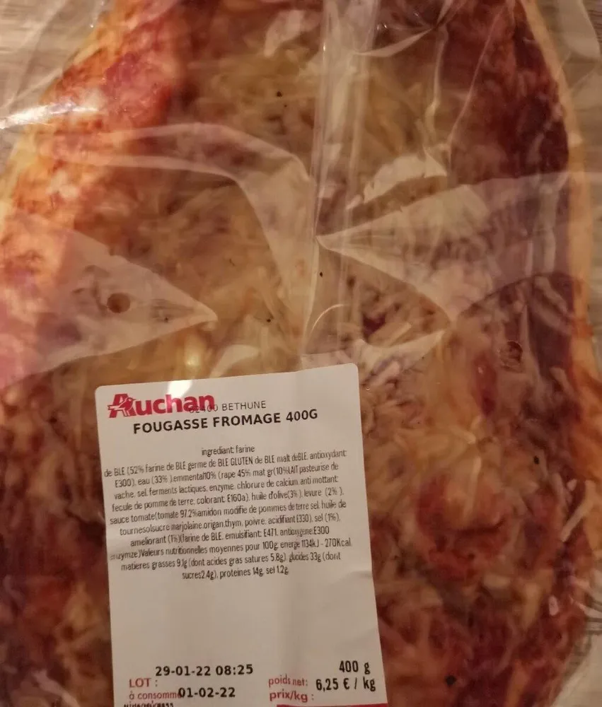 Fougasse fromage 400g