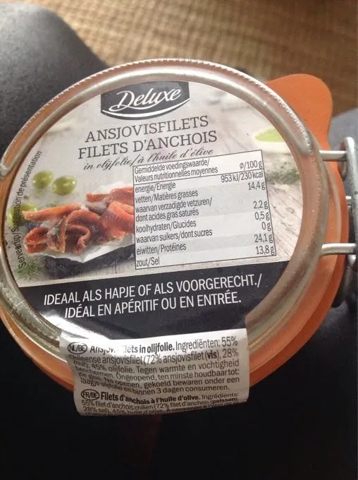 Deluxe filets d anchois à  l huile  d olive