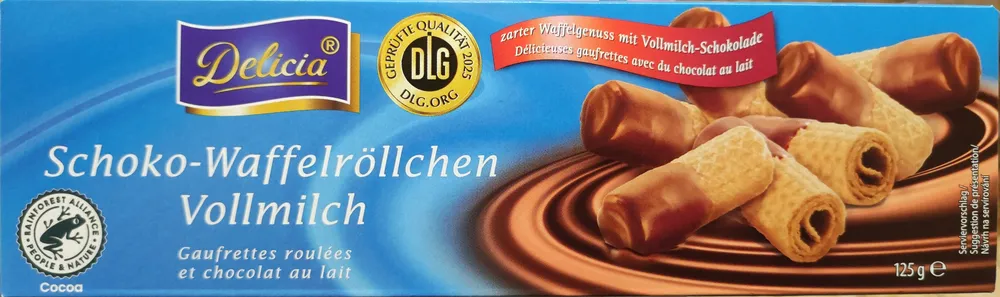 Schoko-Waffelröllchen Vollmilch