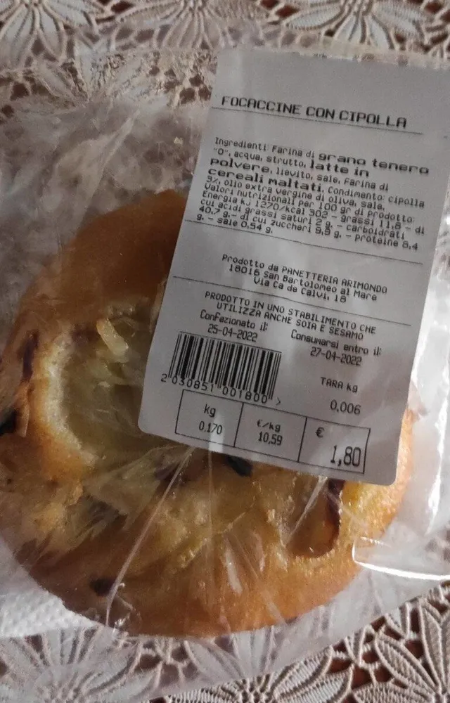 Focaccine con cipolla