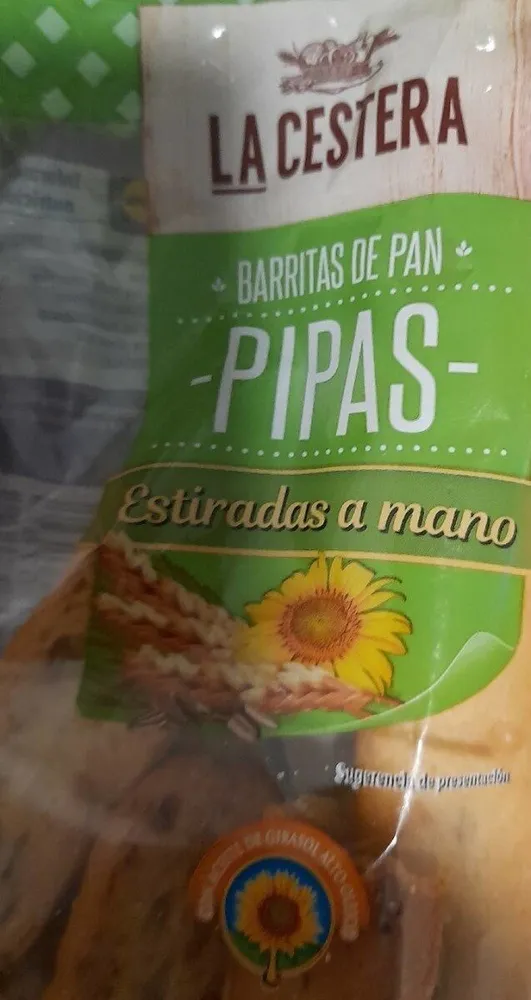 Barritas de pan con pipas
