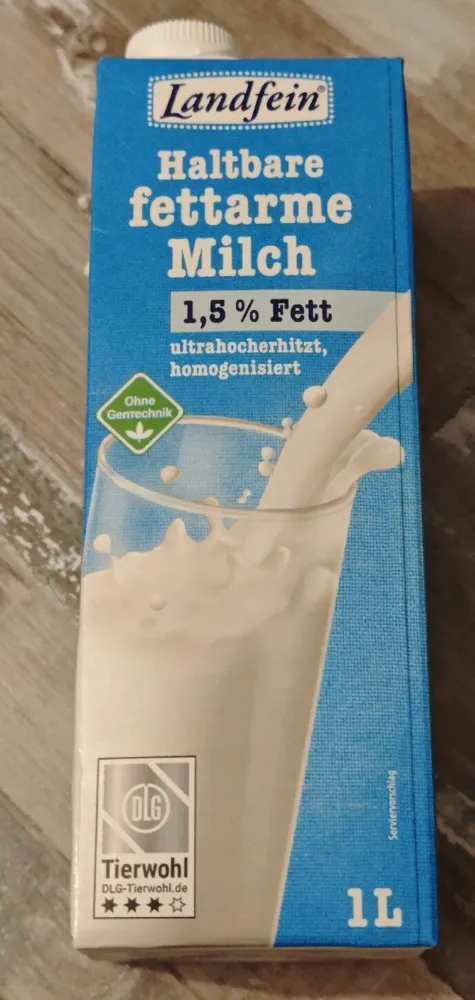 Haltbarr fettarme Milch 1,5 Fett