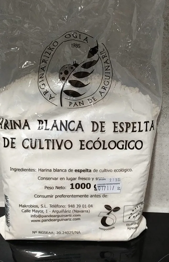Harina blanca de espelta cultivo ecológico