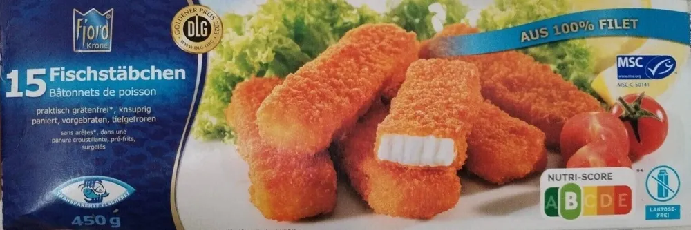 Bâtonnets de poisson: filet de colin d'Alaska