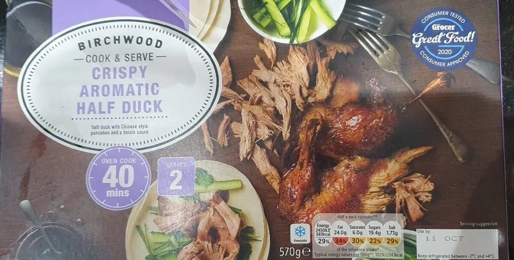 Crispy aromatic half duck