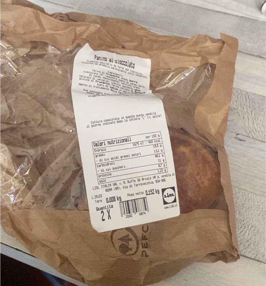Panino al cioccolato