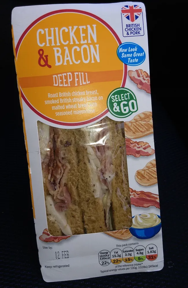 Lidl chicken and bacon sandwich
