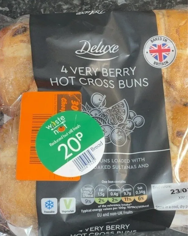 4 Very Berry Hot Cross Buns