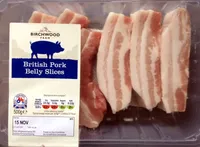 British pork belly slices