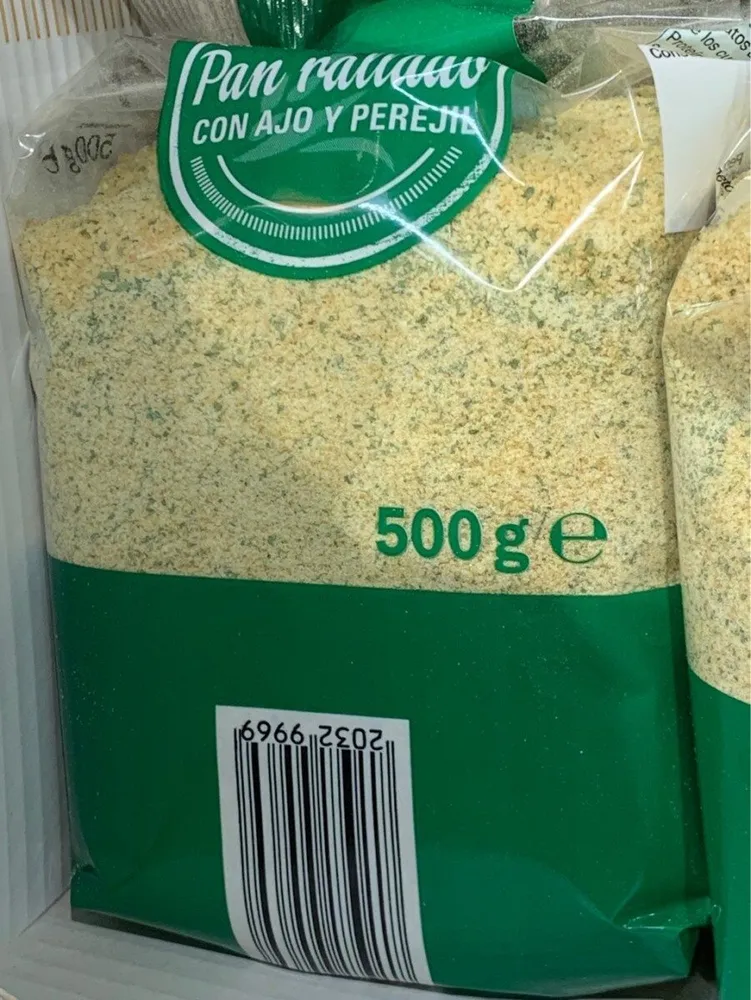 Pan rallado con ajo y perejil