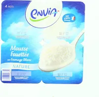 Mousse fouettée sur fromage blanc nature