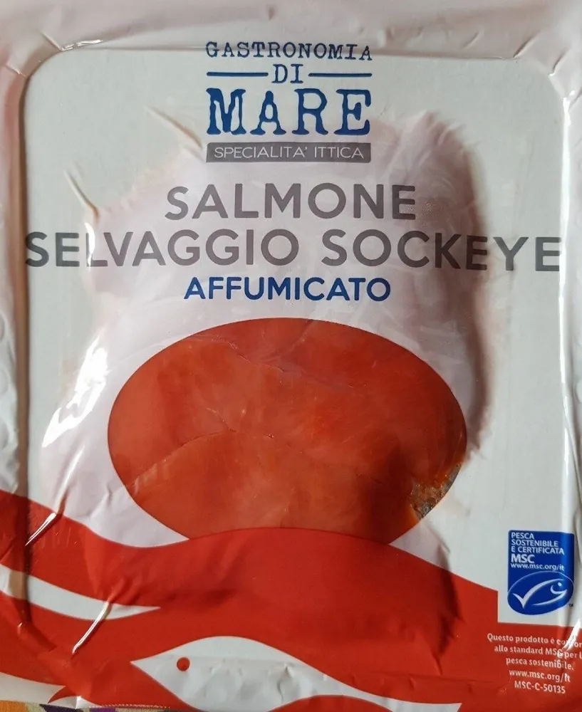 Salmone selvaggio rosso affumicato Sockeye