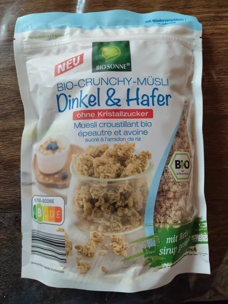 Bio-crunchy-Müsli Dinkel & Hafer