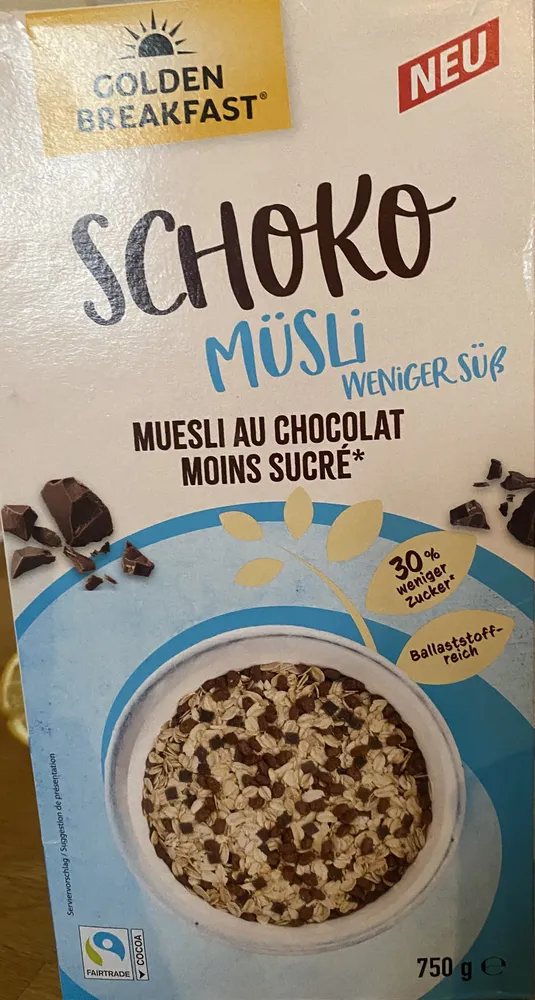 SCHOKO MÜSLI WENIGER SÜẞ