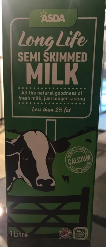 Long life semi skimmed milk