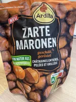 Zarte Maronen geschält, geröstet