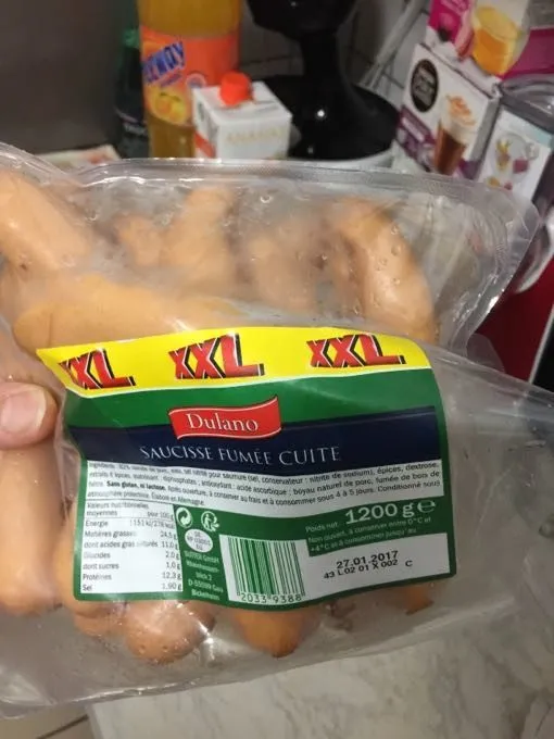 Saucisse Fumée Cuite Format XXL