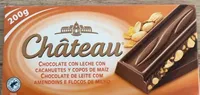 Chocolate con leche con cacahuetes y copos de maíz